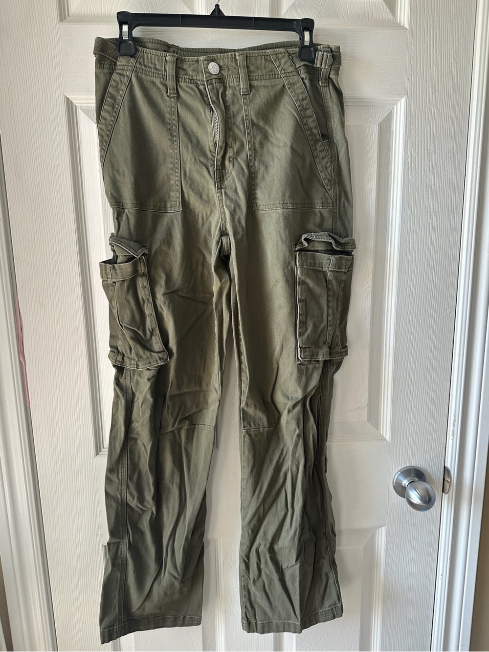refuge Olive Utility Cargo Pants with Side Flap Pockets